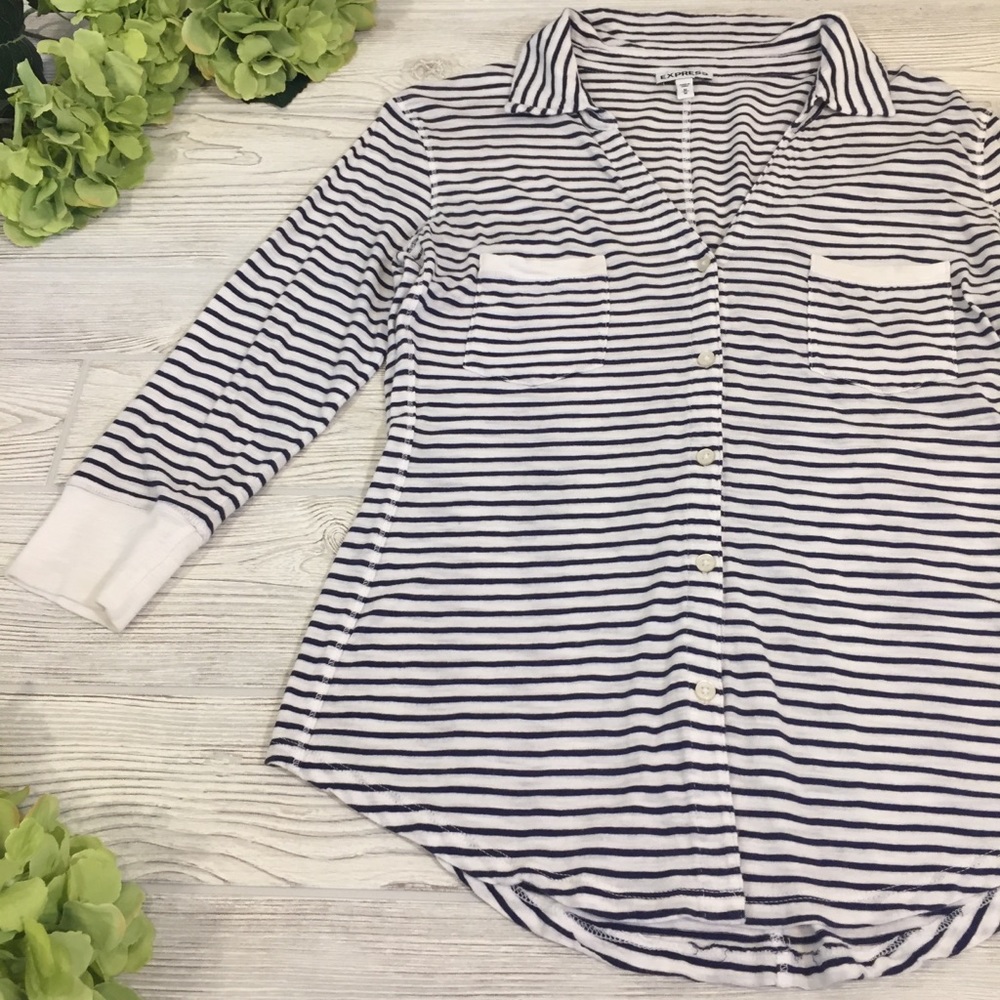 $$ Express Nautical Stripe Top